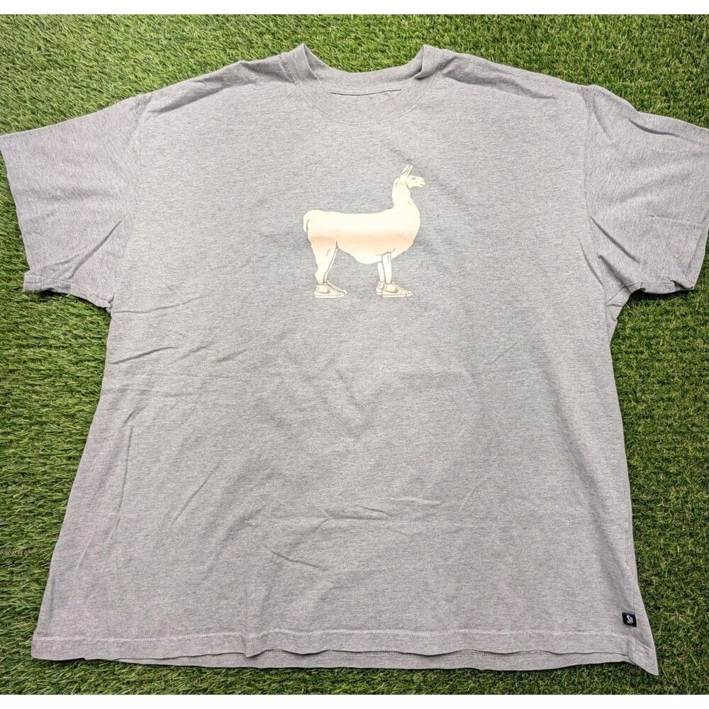 Nike SB Llama Skateboarding T-shirt Gray Size XXL Graphic Print
